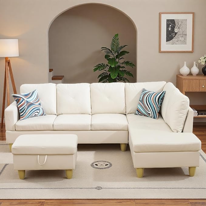 97.5" L Shaped Couch Set, Modular Sectional Couches