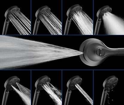 INAVAMZ Black Shower Heads with Handheld Spray Combo 2.5GPM: 10” Rainfall Shower Head & Detachable Shower Head, 9 Spray Settings Handheld Shower Head with ON/OFF Switch and 15-Stage Filter