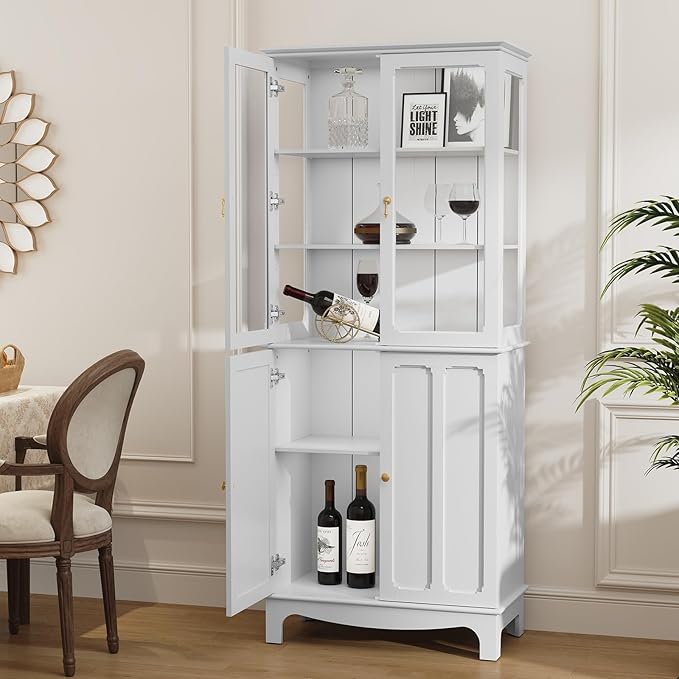 ARTPOWER 72" Freestanding Kitchen Pantry Storage Sideboard, Classical Tall