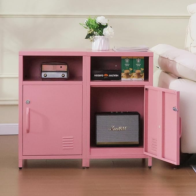 ALBAD Compact Metal Nightstand