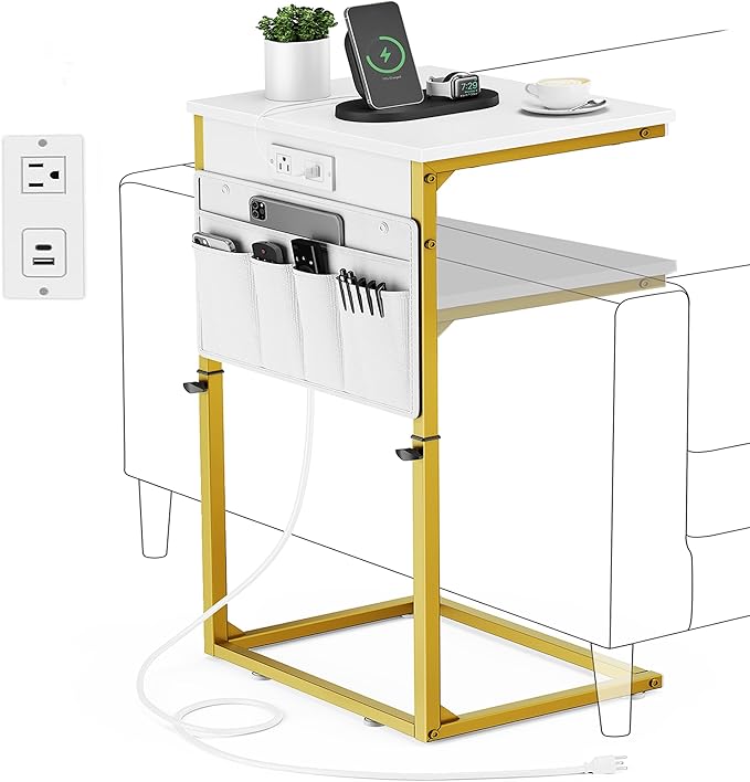 Vagusicc C-Shaped End Table
