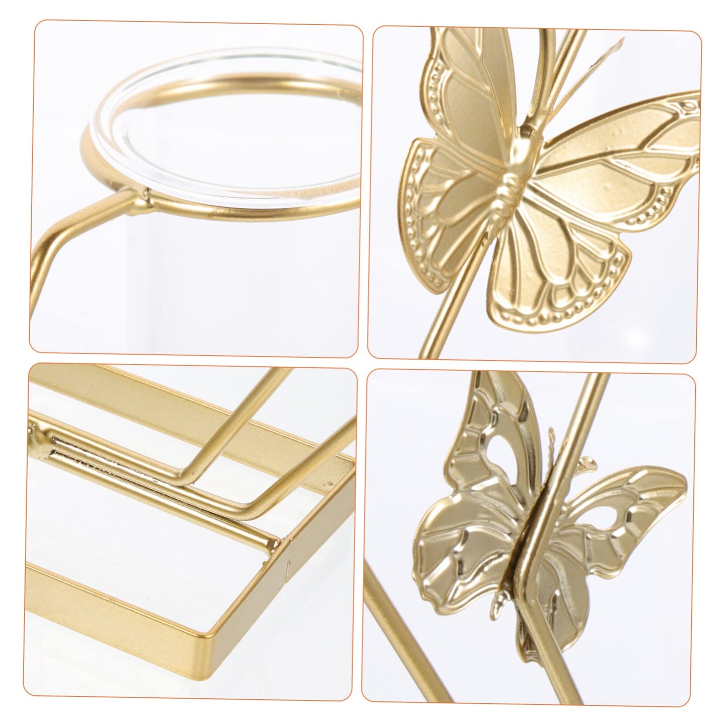 Hemobllo Hydroponic Glass Vase Metal Stand Desktop Flower Planter for Home Decor Unique Terrarium for Indoor Plants Modern Decorative Vase