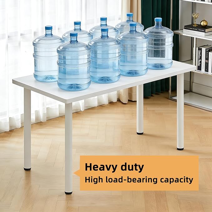 QLLY 28 inch Adjustable Metal Desk Legs, Heavy Duty Furniture Table Legs