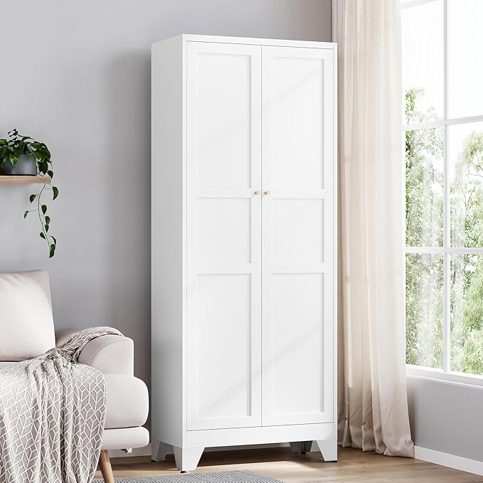 Yizosh Metal Pantry Cabinet, Cupboard