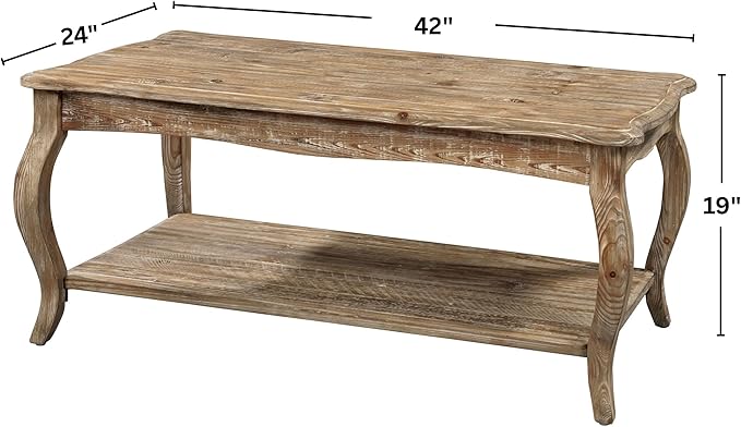 Alaterre Furniture Austerity 42-Inch Rustic Coffee Table