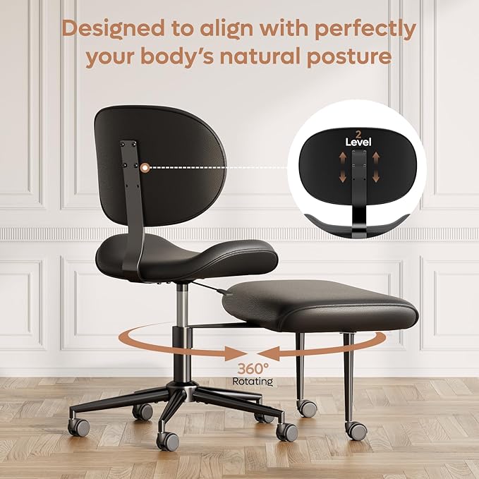 Pinmoco Upgraded Cross Legged Office Chair