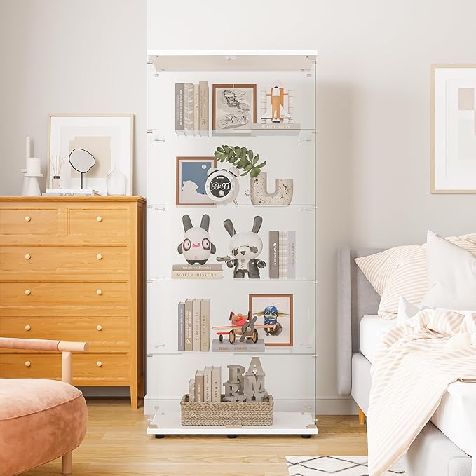 LFT HUIMEI2Y Glass Display Cabinet 5-Shelf