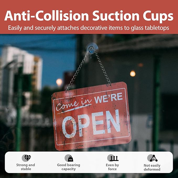 20-Pack Transparent Anti-Collision Suction Cups, 30mm/0.7" Mark-Free Design