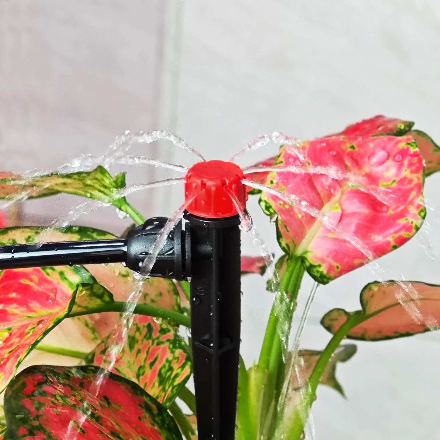 Gardrip 55 Pieces Drip Emitters Stream with Stake for 1/4" Irrigation Tubing: Adjustable 360 Degree Water Flow Irrigation Universal Sprayer Drip Pipe Sprinklers Fittings for Garden Watering System