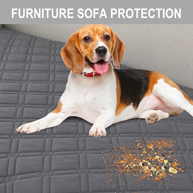 Genina L Shape Couch Cover, Sectional Couch Chaise Covers, Waterproof Washable