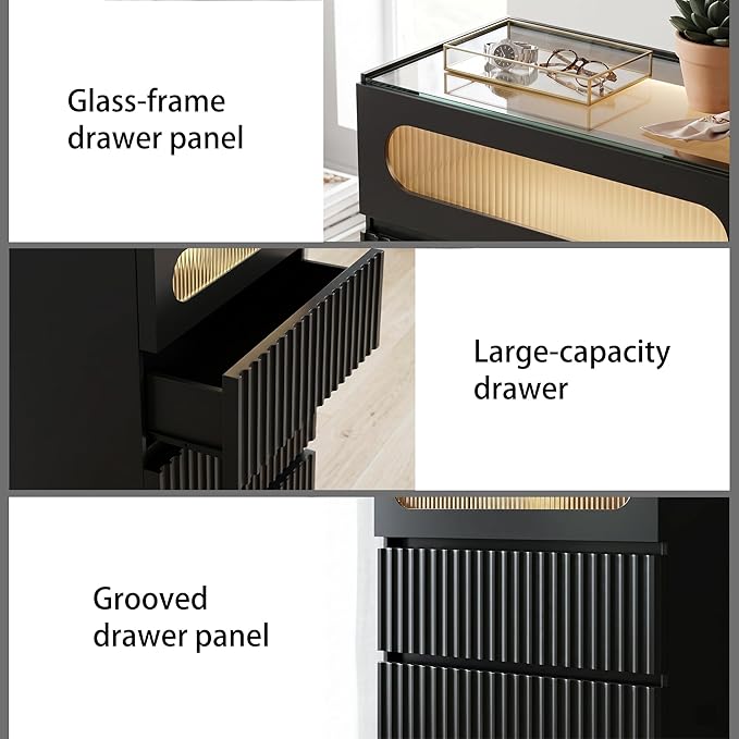 senlin Fluted 5 Drawer Dresser,