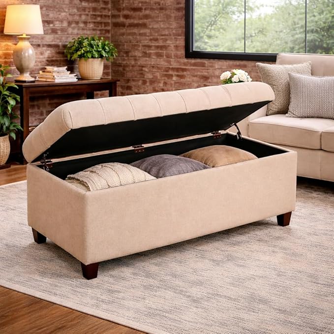 Homepop Home Decor | Tufted Ainsley Button Storage Ottoman Bench