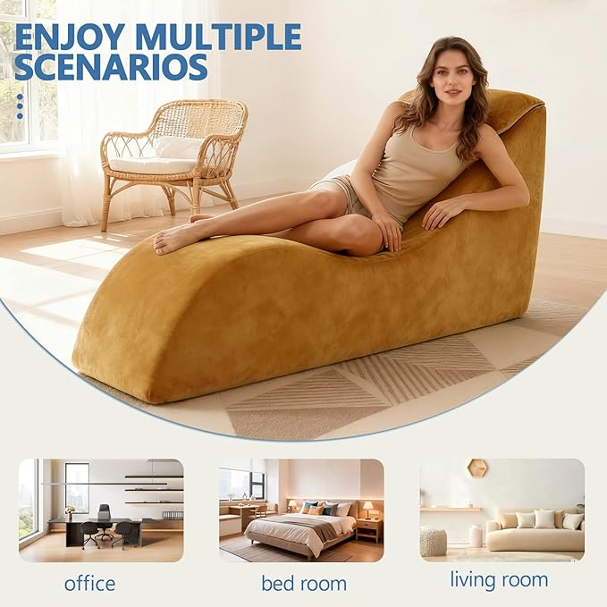 Yoga Chair Lounge for Adult, Yoga Lounge Chair，Ergonomic Chaise Lounge Chair