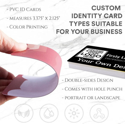 Custom Id Badge, Personalized Employee Photo Identification Card with Lanyard, Durable ID Card for Office Worker Doctor Nurse Student-Vertical-Template8