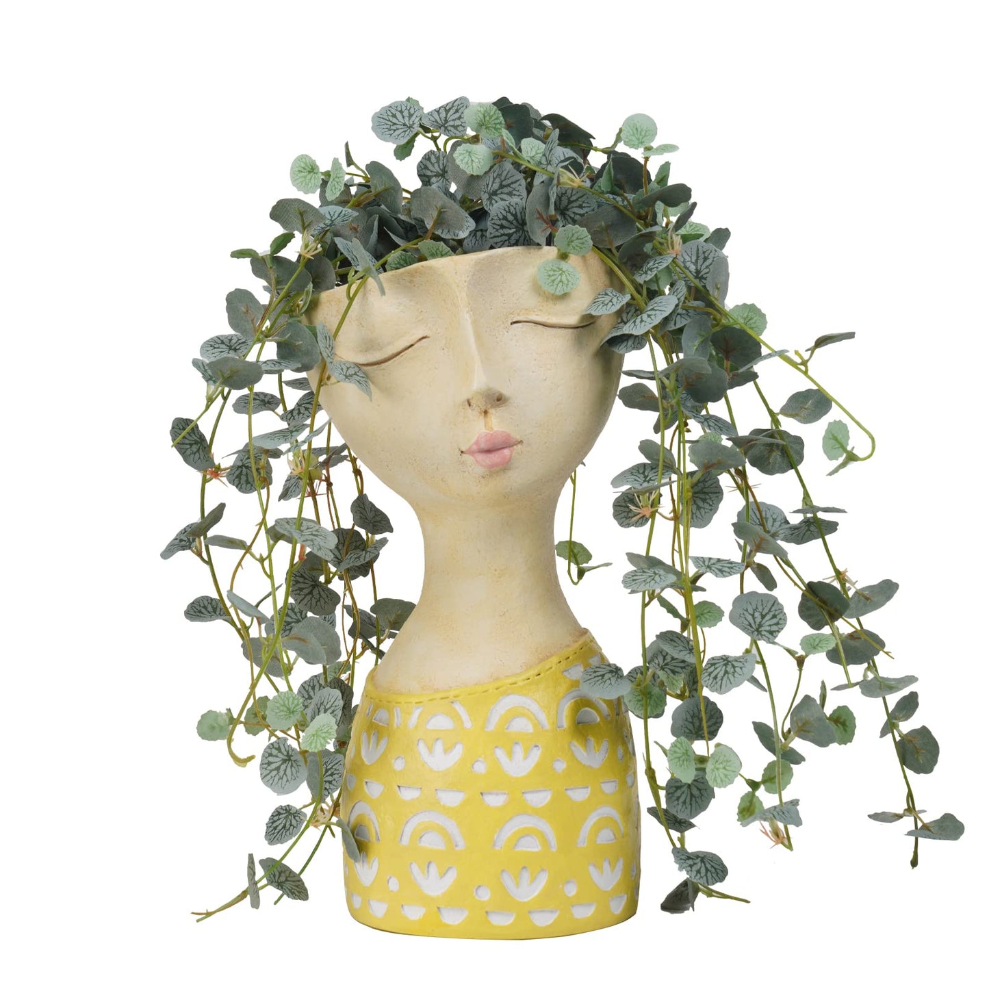 DiliComing Face Planter-Pots for Indoor Plants Cute Plant Pots Head Planter