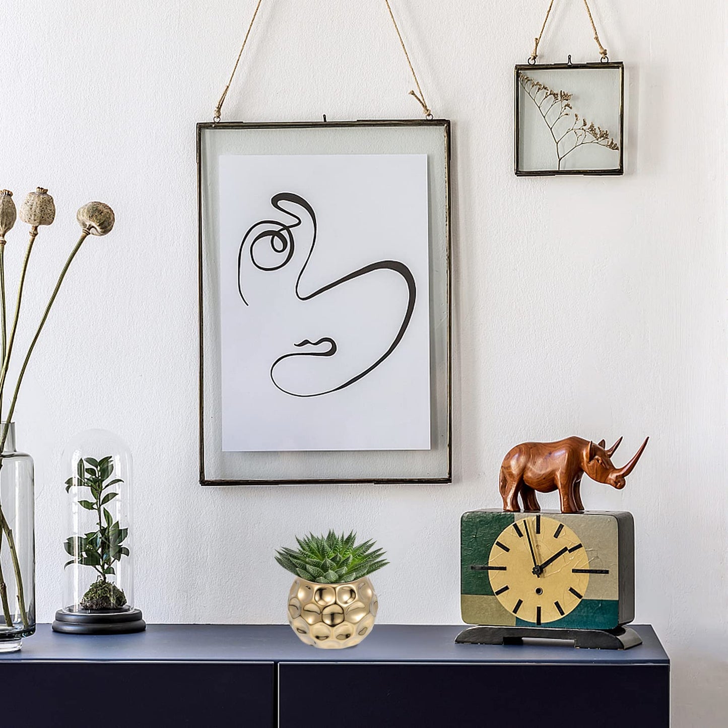 VINTORKY 1pc Ceramic Gold Pot Modern Pot Mini Pencil Mini s Metal Round Vase s for para De Mujer Interior French Bucket Vase Plant Bonsai Ceramics