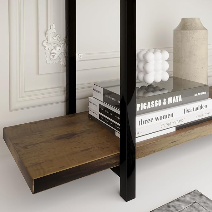 5 Tiers Bookshelf Organizer Industrial Shelf, Modern Open Display Storage