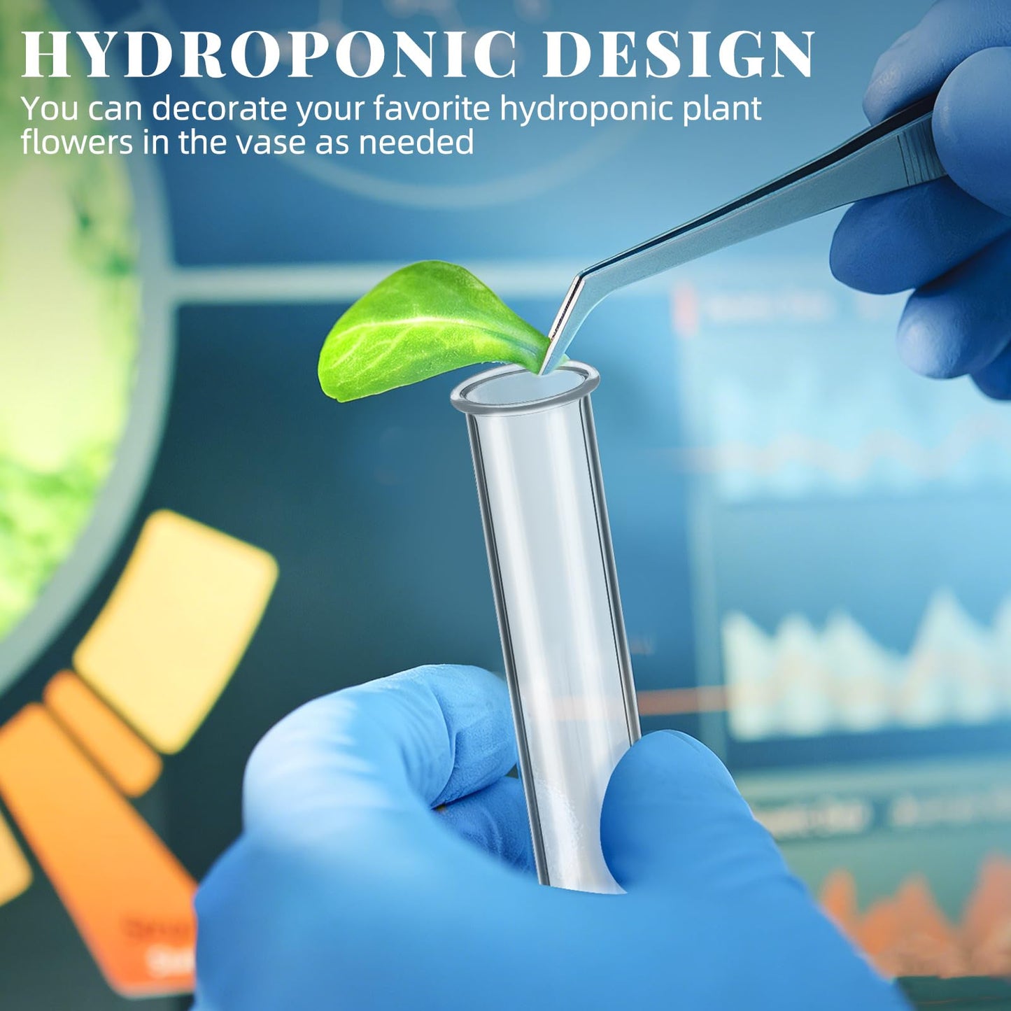4 Pcs Glass Test Tube Vases for Flowers,5.9 x 1.18 Inch Hydroponic Propagation Tubes Plant Terrarium for Home Office Cafes Flower Shop Desktop Decoration