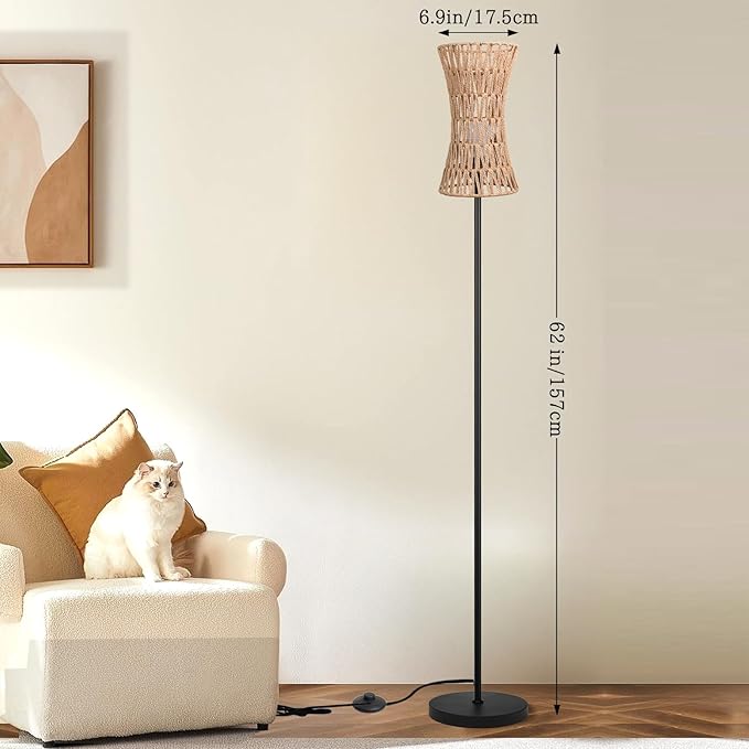 Ruiever Floor Lamp for Living Room, Farmhouse Floor lamp, Modern Standing lamp