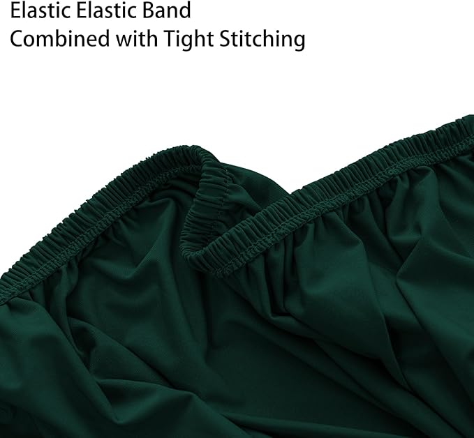 Super Stretch Ottoman Cover- Soft Form Fit Ottoman Cover Rectangular Ottoman