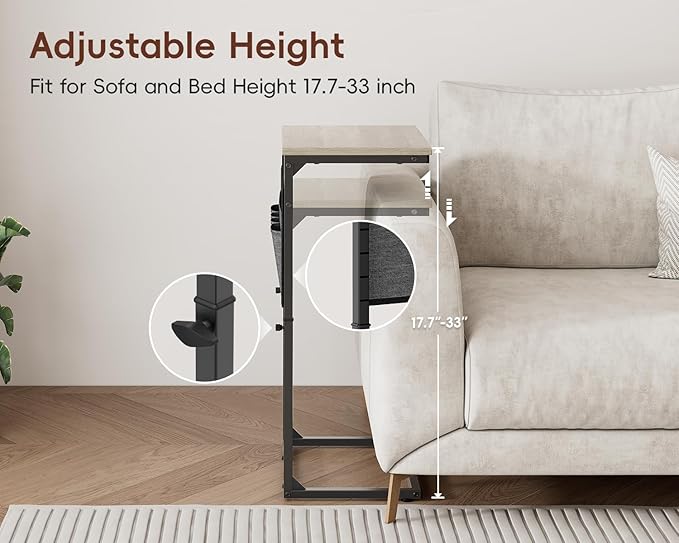 Vagusicc C-Shaped End Table