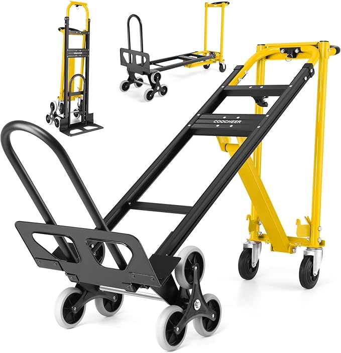 4-in-1 Hand Truck Dolly Heavy Duty Industrial Convertible, 1000 LBS Stair