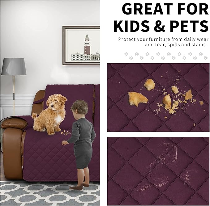 Easy-Going Oversized Loveseat Recliner Cover, Reversible Couch Cover