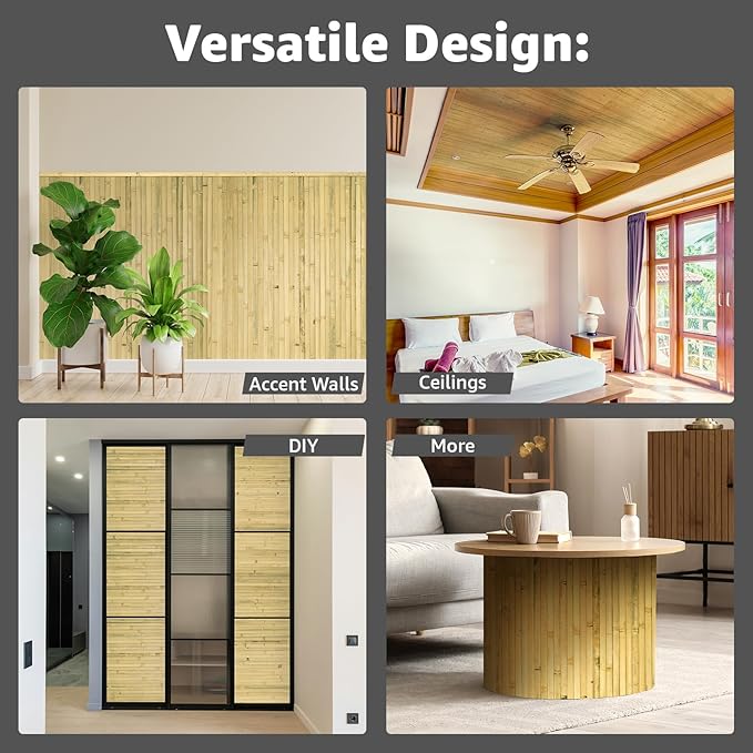 Art3d Natural Bamboo Wall Panel