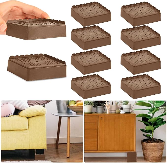 Bed Risers 1 inch, 2 inch, 3 inch, 4 inch Heavy Duty, Adjustable Furniture Riser