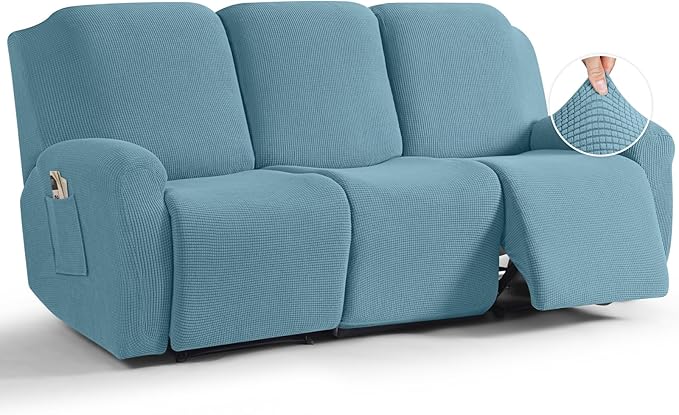 TAOCOCO Recliner Sofa Covers 8-Pieces Stretch Large Couch Covers