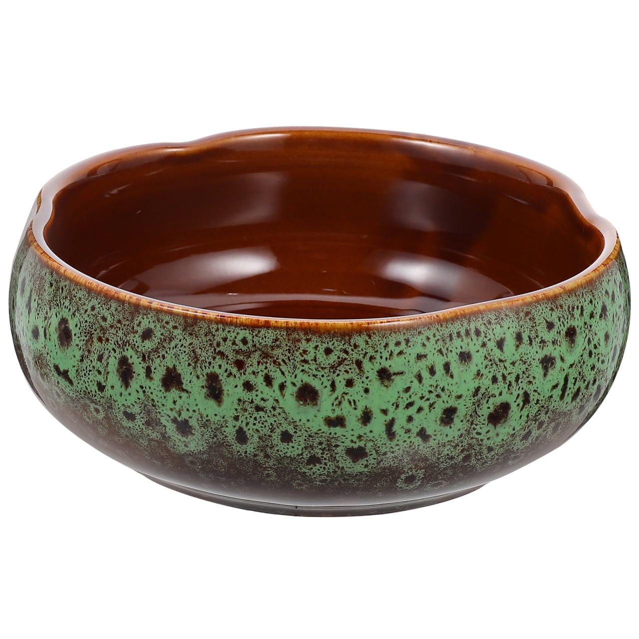 Yardwe Hydroponic Ceramic Flower Pot 6.3 Inch Non-Porous Planter for Succulent Water Lily Bonsai Decoration Home and Garden Plant Container