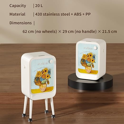 MRBIN Stainless Steel Motion Sensor Trash Can Bathroom