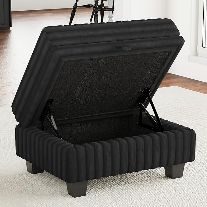 Belffin Corduroy Fabric Ottoman