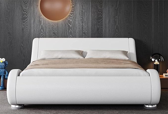 Allewie Queen Size Upholstered Platform Bed Frame