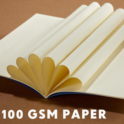 100 Pcs Kraft Notebook Journals 5.5 Inch x 8.3 Inch A5 Softcover Notebooks Bulk for Writing Sketch Office Notepad with 60 Pages 30 Sheets (Navy,Unlined)