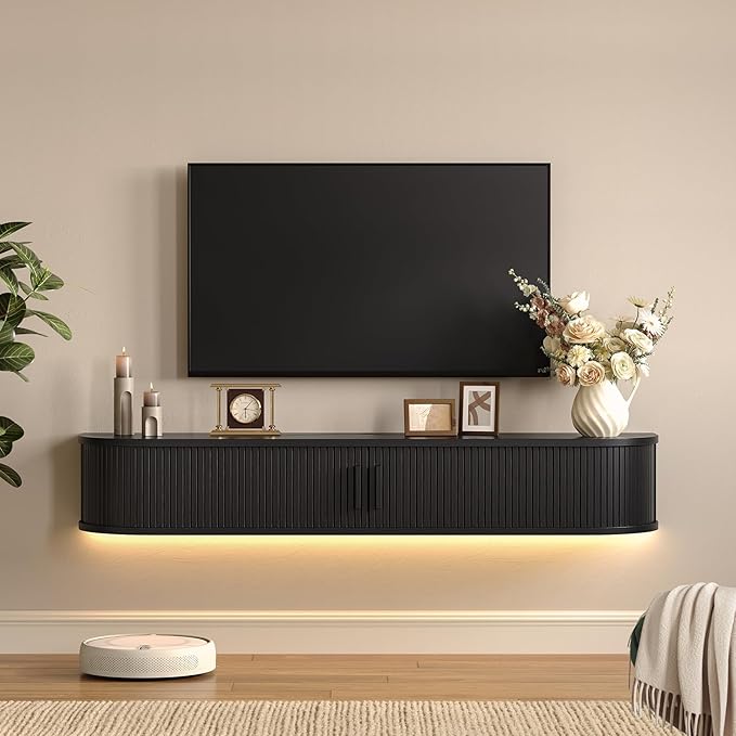 55" Floating TV Stand with Power Outlet