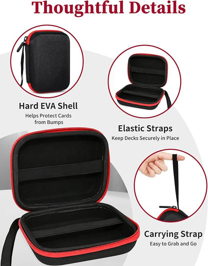 Playing Card Game Case, Card Holder, Storage Box for UNO, SKYJO, Five Crowns, Phase 10 and More (Case Only)