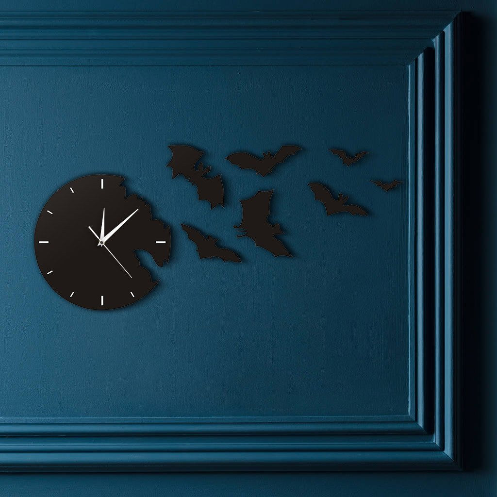 The Geeky Days Bat Clock Analog Wall Watch, 11.81 inch, Black