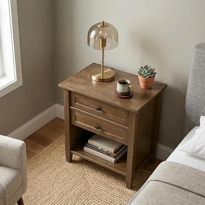 SIMPLIHOME Warm Shaker Nightstand