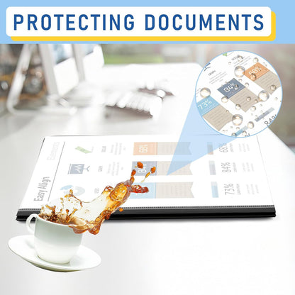 15 Pack Report Covers, COIDEA Report Covers with 3-Prong Fasteners, Presentation Folders for A4 and Letter Size Paper, Clear Front Report Covers Binder Bulk for School Business, 100 Sheet Capacity
