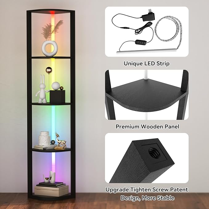 ROJASOP 5 Tiers Corner Shelf