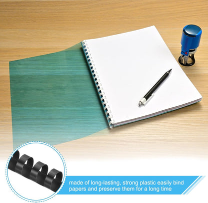 PATIKIL 16mm (5/8") Plastic Binding Combs, 50 Pcs 21 Rings Comb Binding Spines 120 Sheet Capacity Letter Size for Binding Paper Sheets Notebook Calendar Picture Album, Blue