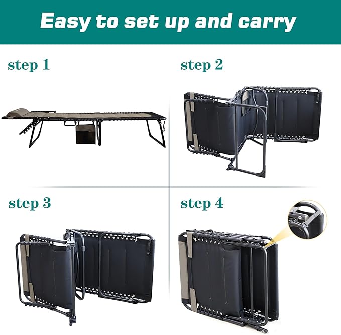 Outdoor Folding Lounge Chair Padded