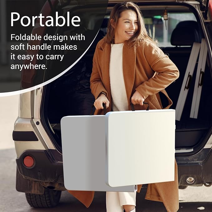 2 Pack of 4 Feet Foldable Table