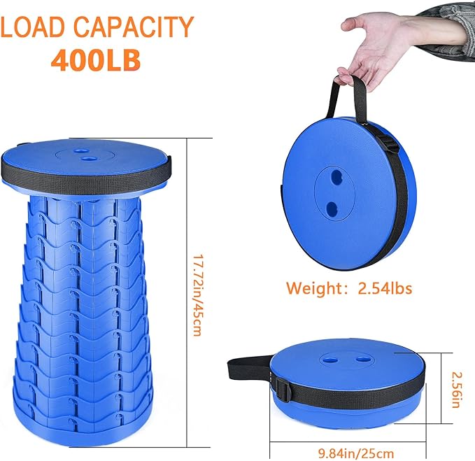 Boreeman Upgraded Folding Stool Lightweight Yet More Sturdy