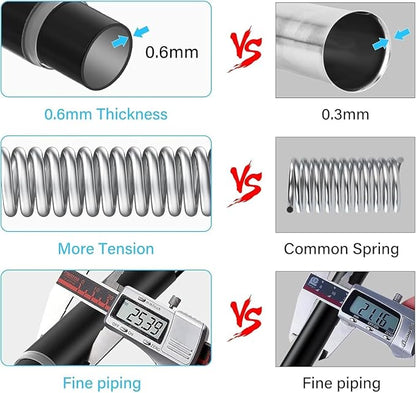 AIZESI Spring Tension Rods Adjustable Tension Curtain Rod Small Tension Rod No Drilling Expandable Spring Loaded Curtain Tension Rod（Black,36" to 63"-2Pcs)