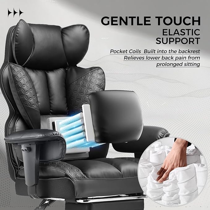 COMHOMA Big and Tall Office Chair Heavy Duty Wide Ergonomic Gaming Chair