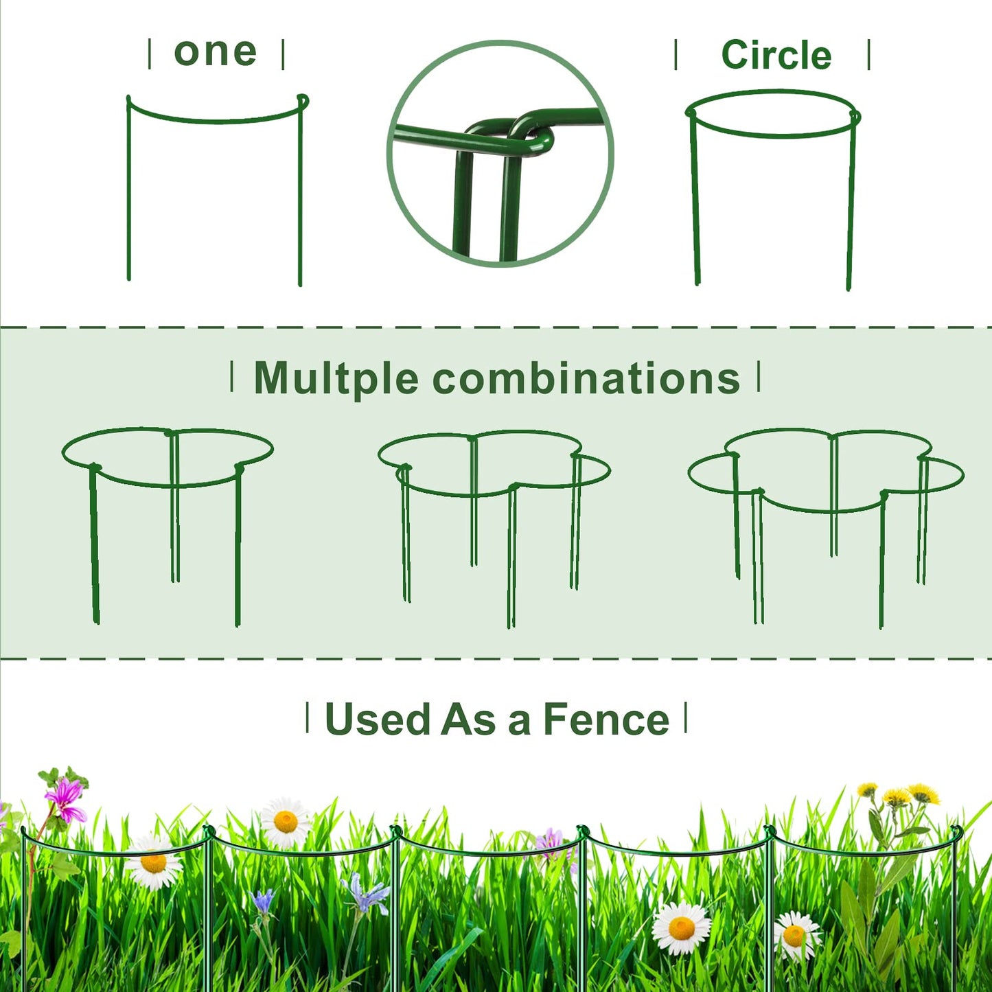 LEOBRO 12PCS Plant Supports, Peony Cages and Supports, Plant Stakes, Plant Support Stakes for Indoor Plants, Outdoor Plants, Monstera Hydrangea Support Cage, 10" W x 15.8" H