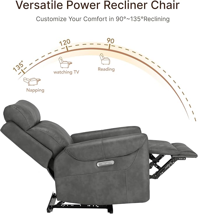 KISLOT Leather Recliner Chair for Adults Wall Hugger RV Recliner