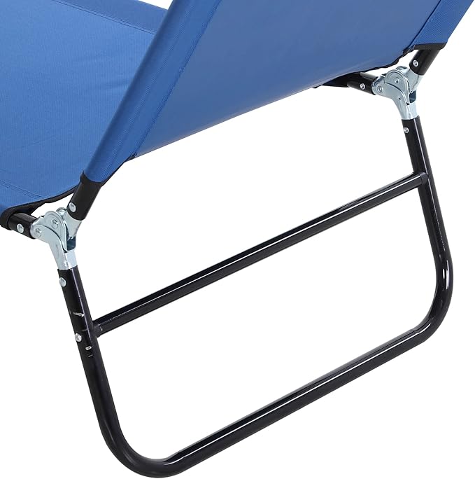 Outsunny Folding Chaise Lounge Pool Chairs, Outdoor Sun Tanning Chairs